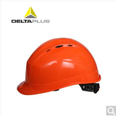 代尔塔/DELTAPLUS 102009安全帽 工程建筑安全帽 PP材质有透气孔送下颚带 可定制.橙色