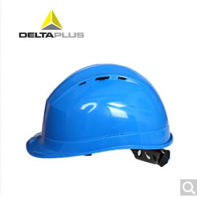代尔塔/DELTAPLUS 102009安全帽 工程建筑安全帽 PP材质有透气孔送下颚带 可定制.蓝色