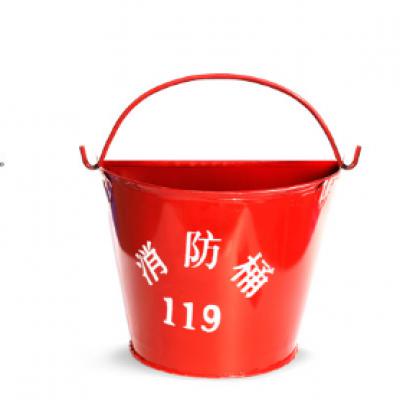 谋福 CNMF 8487 加厚消防黄沙桶 半圆形烤漆铁材质 加油站使用桶 扑火工具 消防器材