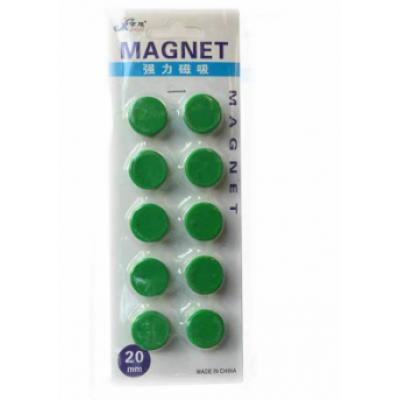 京旭（JX）2110 时尚实色磁贴/磁扣 10个/卡 20mm 绿色