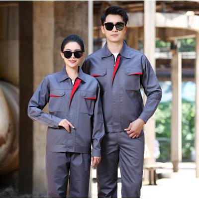 春秋长袖工作服套装男女劳保服汽修工程服车间工人厂服