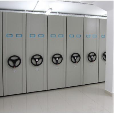 密集架手摇式移动档案柜文件柜资料架钢制轨道密集柜一列7组每立方单价